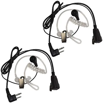 $16.45 • Buy 2-Pack HQRP 2Pin Hands Free Earpiece + PTT Microphone For Motorola Radio Devices