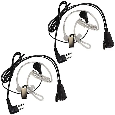 2-Pack HQRP 2Pin Hands Free Earpiece + PTT Microphone For Motorola Radio Devices • $10.95