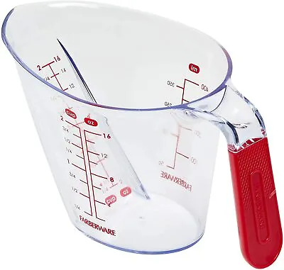 Farberware Pro Angled Measuring Cup 2 Cup/16 Fl. Oz. - Red Markings & Handle • $10.20