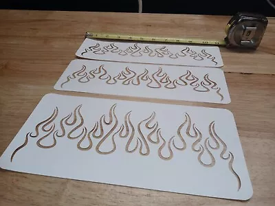 FLAMES Pinstripe Airbrush Stencil Motorcycle  Flames 10 Mil Thick  3x11 W • $19.99