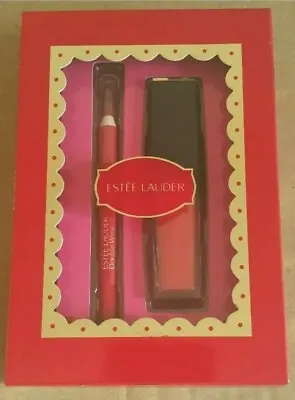 Estee Lauder Impulse Full Size Lip Colour 303 Controversial Lip 07 Red Gift Set  • £14.99