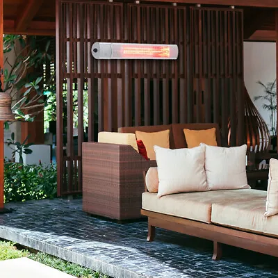 Infrared Patio Heater Electric Heating Wall Mounted Warmer Remote Balcony Cafe • £58.95