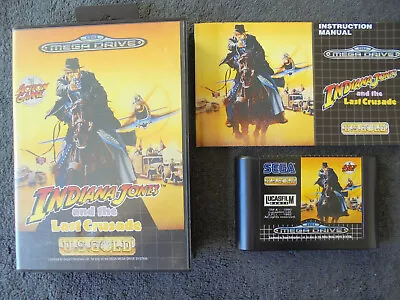 INDIANA JONES - Sega Mega Drive Megadrive PAL Like New Complete Cleaned & Tested • $109.95