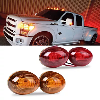 4Pcs Dually Bed Fender Side Marker LED Lights For Ford F350 F450 F550 Red Amber • $13.99