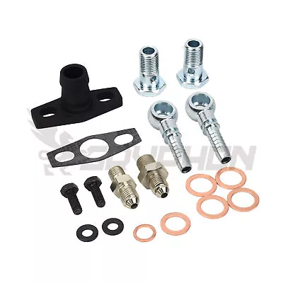 Turbo Oil Water Fitting Flange Kit For Subaru Mitsubishi TD05H TD06 16G 18G 20G • $63.58