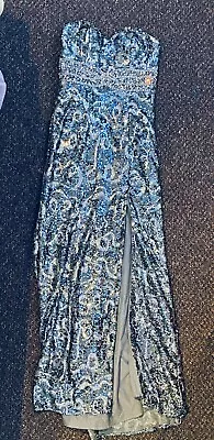 Night Moves Strapless Long Prom Dress Size 6 • $125