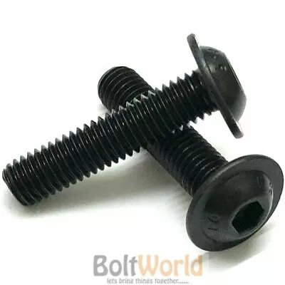 £6.97 • Buy M3 M4 M5 M6 M8 M10 High Tensile Flanged Button Head Allen Bolts Socket Screws Bw