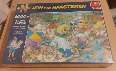 Brand New Camping In The Forest 2000 Piece Jan Van Haasteren Jigsaw Puzzle Jumbo • £19.99