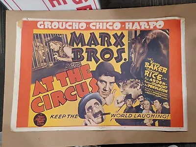 Marx Brothers AT THE CIRCUS Movie Vintage Poster 1971 Reissue 35x23 Inches • $67.43