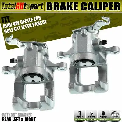 2x Disc Brake Caliper For Volkswagen Passat Jetta Golf Audi A3 Rear Left & Right • $88.29