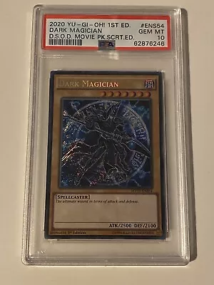 PSA 10 Gem Dark Magician MVP1-ENS54 D.S.O.D Movie Pack Secret Edition YuGiOh • £89.99