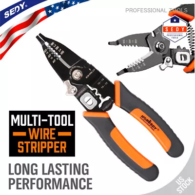 Cable Wire Stripper Cutter Crimper Multifunctional Tool Pliers Screws Cutter 8  • $7.19