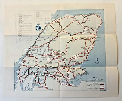 Vintage RAC Street Map Edinburgh & Glasgow And Road Map Of The Grampians Undated • £4.95