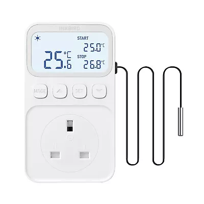 Digital Temperature Controller Reptile Thermostat Day Night Timer Heat Cool 240V • £14.99