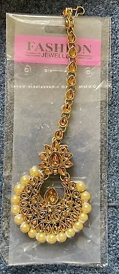 Ladies Indian Mang Tikka Hair Fashion Jewellery Accessory Gold • £7