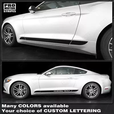 Ford Mustang 2005-2023 Lower Door Side Rocker Panel Stripes (Choose Color) • $33.60