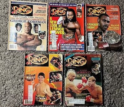 Ring Boxing Magazine Lot Lennox Lewis George Foreman Tommy Morrison • $10
