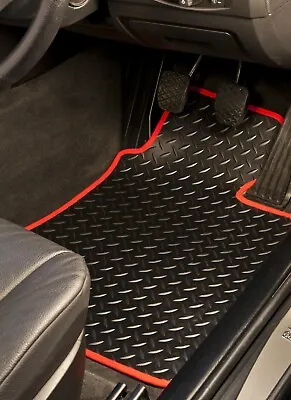 Car Mats For Hyundai I40 2011 To 2020 Tailored Black Rubber Red Trim • £31.99