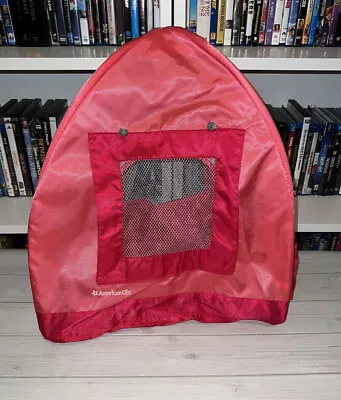 American Girl 18  Doll Great Outdoors 18” Doll Tent Only Cute Pink Red • $10