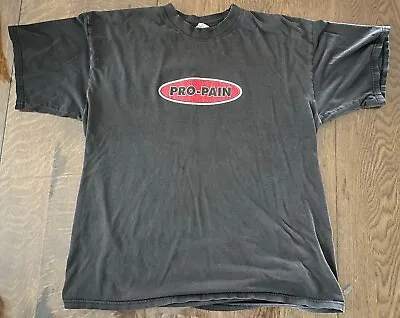 Vintage 1994 Pro-Pain BLACK NYC Hardcore Tour T Shirt Punk Large Madball NYHC • $143.99