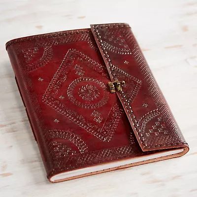 Embossed Stitched Leather Photo Album + Clasp - 30 Pages - Second Quality - 6x4 • £29.97