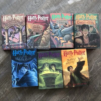 Harry Potter Hardcover Book Complete Set First American Edition 1-7 J.K. Rowling • $40