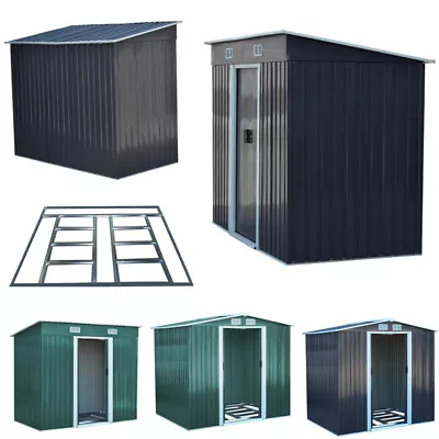 5 Size Metal Garden Shed Outdoor Patio Storage House Tool Sheds With Free Base • £285.95