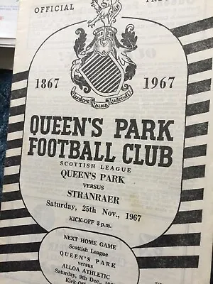 Queens Park V Stranraer 1967/68 • £1.65