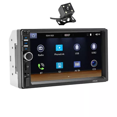 2 Din Car Stereo Radio Bluetooth MP5 Player Carplay Mirror Link USB Rear Camera • $70.46