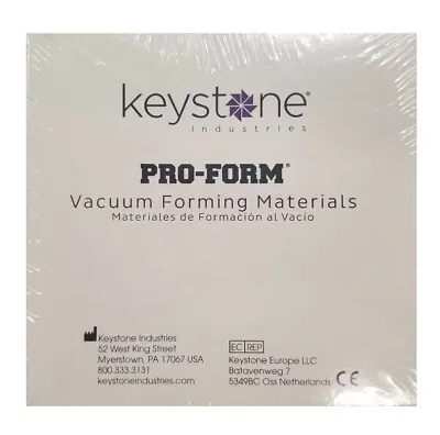 *12-Sheets* Keystone Pro-Form Vacuum Forming Material Niteguard Clear 9602550 • $64.99