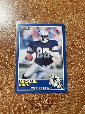 1989 Score Michael Irvin Rookie Card #18 - Iconic Set - Dallas Cowboys - HOF • $9.99