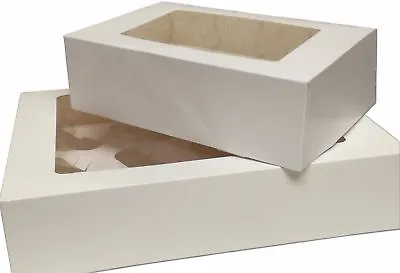 1246 & 12 Hole Cupcake Box With Clear Window And Removable Tray (3 Inch Deep) • $5.04