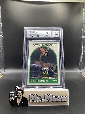 1989/90 Hoops #70 Xavier McDaniel Supersonics Auto BGS 9 AUTO 10 • $40