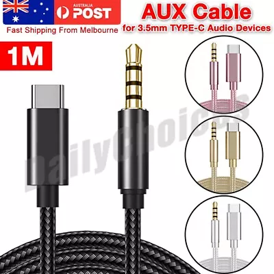 $6.49 • Buy Type C USB-C To 3.5mm Male Cord Audio AUX Car Stereo Cable Adapter For Samsung