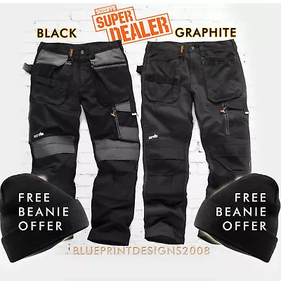 £34.99 • Buy SCRUFFS Work Trousers 3D TRADE Hard-Wearing CORDURA FABRIC FREE BEANIE OFFER!!