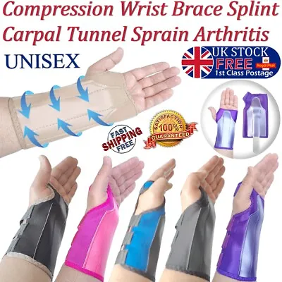 Neoprene NHS Wrist Support Brace Splint Carpal Tunnel Sprain Strain Arthritis • £5.49