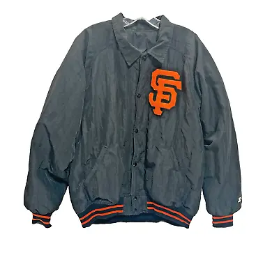 Vintage 90s Starter Diamond San Francisco Giants Jacket XL Nylon • $99.99