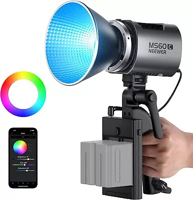 NEEWER RGB LED Video Light 65W Handheld RGB Continuous Light Spotlight • $169.99