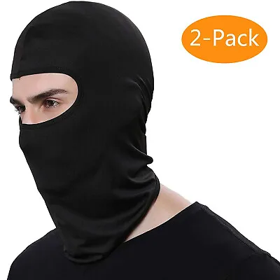 2 Pack Men Balaclava Black Face Mask Lightweight Motorcycle Warmer Ski • $7.99