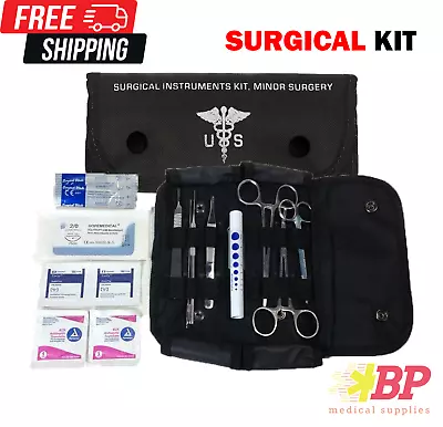 Elite First Aid Surgical Kit With Military Molle Compatible Pouch - BLACK • $19.89