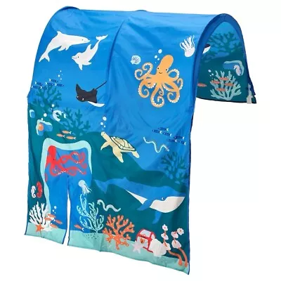  IKEA KURA Bed Tent Ocean Animals Pattern Canopy For Children & Kids • £50