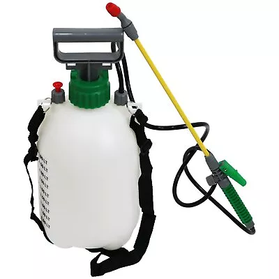 NEW! 5L 5 Litre Pump Action Pressure Crop Garden Weed Sprayer • £11.99