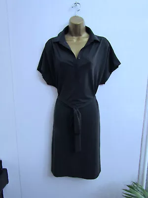 French Connection Ladies Grey Belted Shirt Dress Size 16 - 18 Large L • £7.99