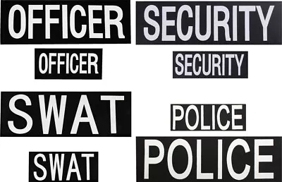 Officer Security Swat Police Patch Sets Hook Back - Small & Large Patches • $10.99