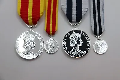 Full Size & Miniature Queens Fire Service Medal & Queens Police Medal QFSM QPM • £12.95