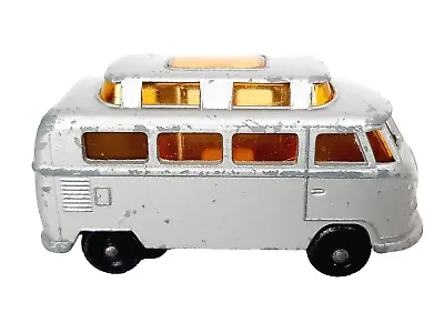 Vintage 1967 Matchbox Lesney #34 Volkswagen Camper High Roof Silver Die Cast Car • $59.99