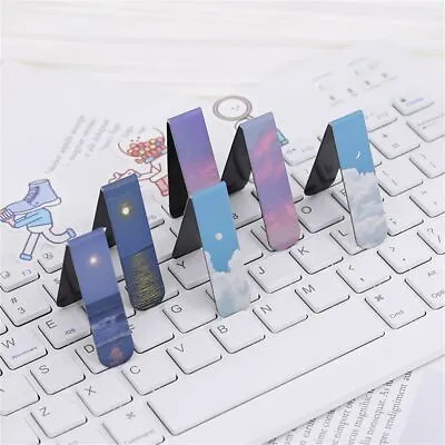 Nature Scenery Page Clip Magnetic Bookmarks Page Markers Magnet Book Mark • £3.85