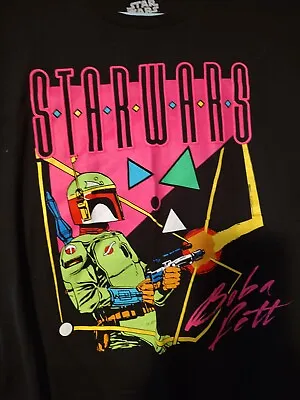 Star Wars Boba Fett Neon 80s Style Hot Pink Fifth Sun Unisex Size 2X  XXL • $5