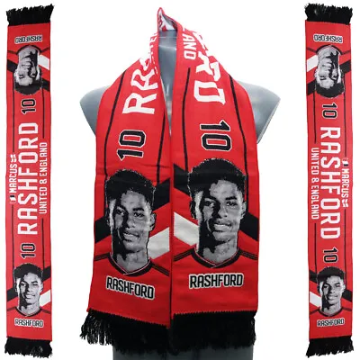 Marcus Rashford Woven Red United Player Scarf Ideal Gift From Manchester • £11.99