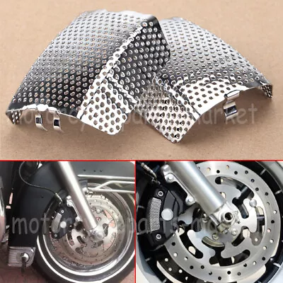 $17.98 • Buy Chrome Front Brake Caliper Insert Covers For Harley Road King Street Glide V-Rod